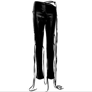 Faux leather pants